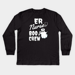 ER Nurse Boo Crew -  Halloween Special Kids Long Sleeve T-Shirt